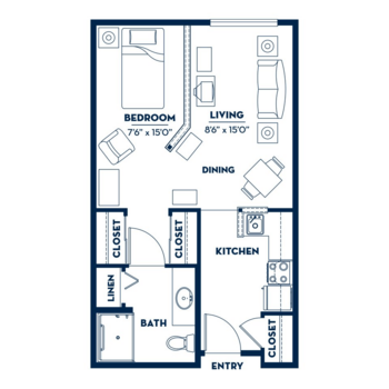 Floorplan of Fairwinds - Redmond, Assisted Living, Redmond, WA 8
