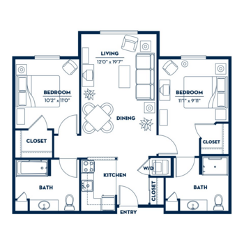 Floorplan of Fairwinds - Redmond, Assisted Living, Redmond, WA 14