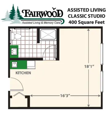 Floorplan of Fairwood Retirement Village & Assisted Living, Assisted Living, Memory Care, Spokane, WA 2