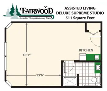 Floorplan of Fairwood Retirement Village & Assisted Living, Assisted Living, Memory Care, Spokane, WA 3