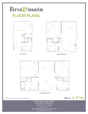 Floorplan of First & Main of Auburn Hills, Assisted Living, Auburn Hills, MI 1