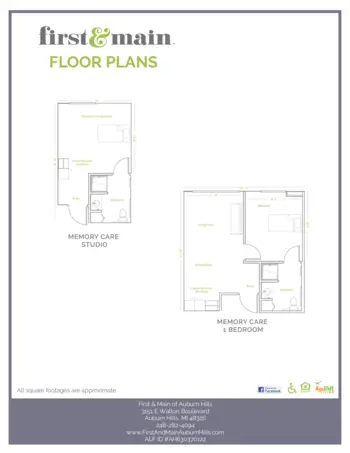 Floorplan of First & Main of Auburn Hills, Assisted Living, Auburn Hills, MI 2