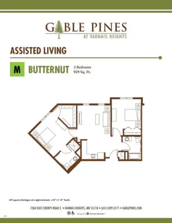 Floorplan of Gable Pines at Vadnais Heights, Assisted Living, Memory Care, Vadnais Heights, MN 2