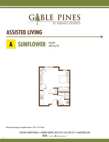 Floorplan of Gable Pines at Vadnais Heights, Assisted Living, Memory Care, Vadnais Heights, MN 4