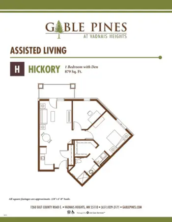Floorplan of Gable Pines at Vadnais Heights, Assisted Living, Memory Care, Vadnais Heights, MN 10