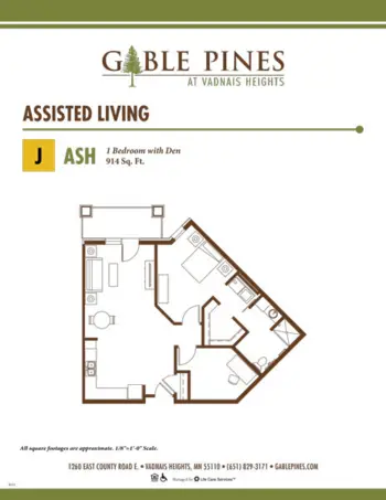 Floorplan of Gable Pines at Vadnais Heights, Assisted Living, Memory Care, Vadnais Heights, MN 11