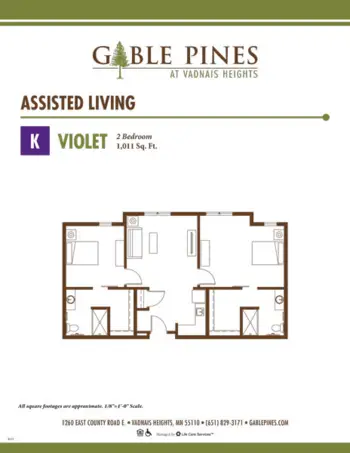 Floorplan of Gable Pines at Vadnais Heights, Assisted Living, Memory Care, Vadnais Heights, MN 12