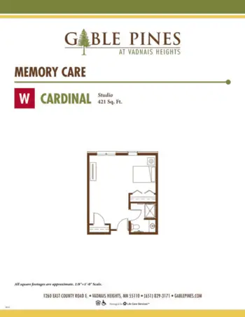 Floorplan of Gable Pines at Vadnais Heights, Assisted Living, Memory Care, Vadnais Heights, MN 13