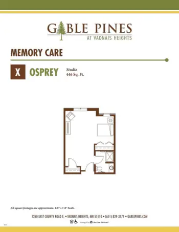 Floorplan of Gable Pines at Vadnais Heights, Assisted Living, Memory Care, Vadnais Heights, MN 14