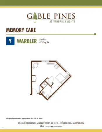 Floorplan of Gable Pines at Vadnais Heights, Assisted Living, Memory Care, Vadnais Heights, MN 15