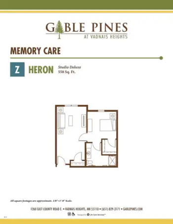 Floorplan of Gable Pines at Vadnais Heights, Assisted Living, Memory Care, Vadnais Heights, MN 16