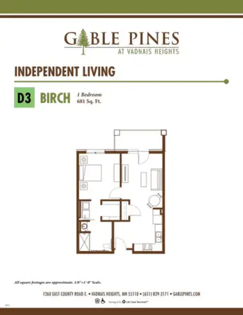 Floorplan of Gable Pines at Vadnais Heights, Assisted Living, Memory Care, Vadnais Heights, MN 19