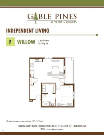 Floorplan of Gable Pines at Vadnais Heights, Assisted Living, Memory Care, Vadnais Heights, MN 20