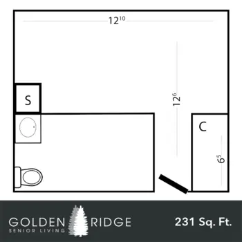 Floorplan of Golden Ridge Senior Living, Assisted Living, Lead, SD 3