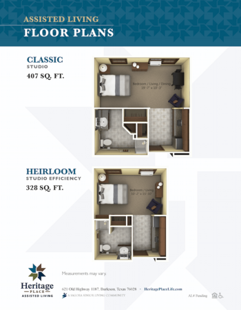 Floorplan of Heritage Place Assisted Living, Assisted Living, Burleson, TX 4