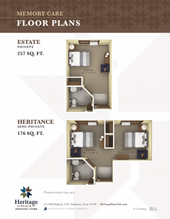 Floorplan of Heritage Place Assisted Living, Assisted Living, Burleson, TX 10