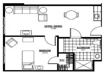 Floorplan of Mill Creek Assisted Living, Assisted Living, Memory Care, Marquette, MI 1