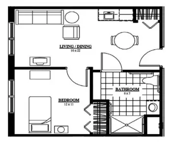 Floorplan of Mill Creek Assisted Living, Assisted Living, Memory Care, Marquette, MI 2