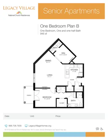Floorplan of National Church Residences Legacy Village, Assisted Living, Xenia, OH 2