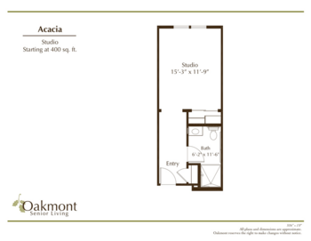 Floorplan of Oakmont of El Dorado Hills, Assisted Living, El Dorado Hills, CA 1