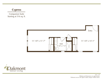 Floorplan of Oakmont of El Dorado Hills, Assisted Living, El Dorado Hills, CA 3