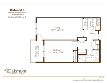 Floorplan of Oakmont of El Dorado Hills, Assisted Living, El Dorado Hills, CA 9