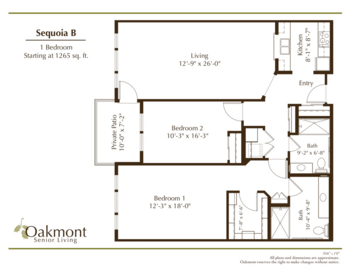 Floorplan of Oakmont of El Dorado Hills, Assisted Living, El Dorado Hills, CA 11