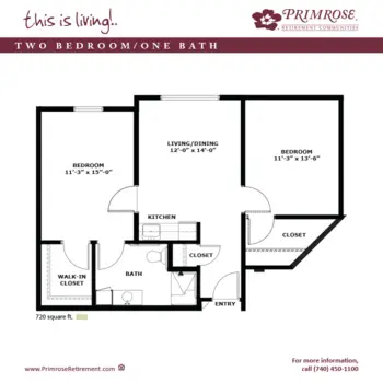 Floorplan of Primrose Retirement Community of Zanesville, Assisted Living, Zanesville, OH 2