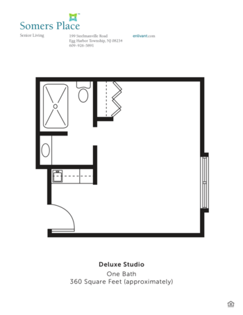 Floorplan of Somers Place, Assisted Living, Egg Harbor Township, NJ 1