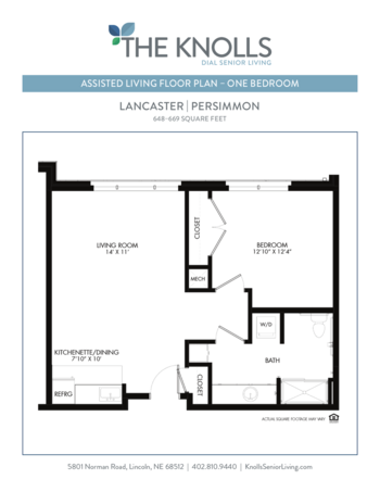 Floorplan of The Knolls, Assisted Living, Memory Care, Lincoln, NE 5