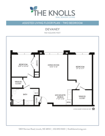 Floorplan of The Knolls, Assisted Living, Memory Care, Lincoln, NE 11