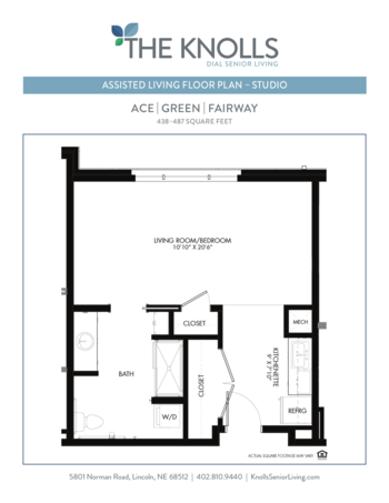 Floorplan of The Knolls, Assisted Living, Memory Care, Lincoln, NE 17