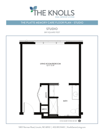 Floorplan of The Knolls, Assisted Living, Memory Care, Lincoln, NE 20