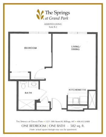 Floorplan of The Springs at Grand Park, Assisted Living, Memory Care, Billings, MT 11