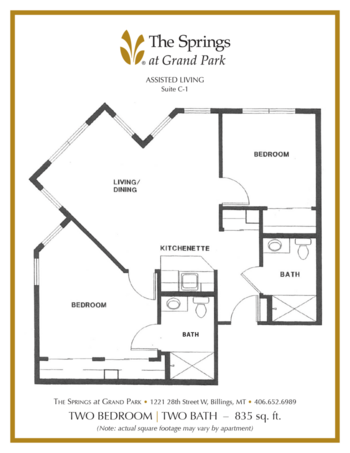 Floorplan of The Springs at Grand Park, Assisted Living, Memory Care, Billings, MT 13