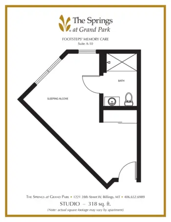 Floorplan of The Springs at Grand Park, Assisted Living, Memory Care, Billings, MT 14