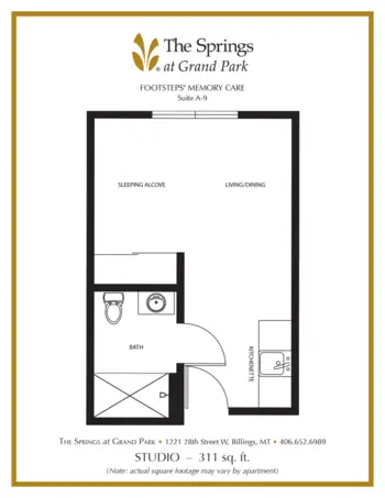 Floorplan of The Springs at Grand Park, Assisted Living, Memory Care, Billings, MT 17
