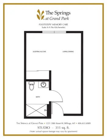 Floorplan of The Springs at Grand Park, Assisted Living, Memory Care, Billings, MT 18