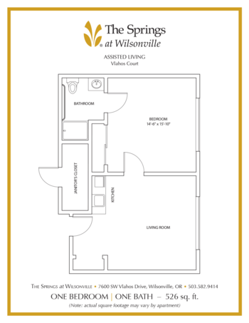 Floorplan of The Springs at Wilsonville, Assisted Living, Wilsonville, OR 17