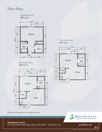Floorplan of Brookdale Canton, Assisted Living, Canton, OH 1