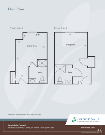 Floorplan of Brookdale Carmel, Assisted Living, Carmel, IN 1