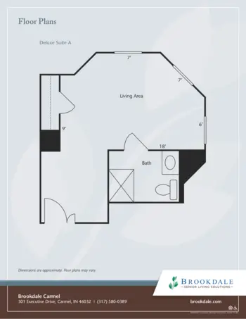 Floorplan of Brookdale Carmel, Assisted Living, Carmel, IN 3