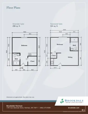 Floorplan of Brookdale Norman, Assisted Living, Norman, OK 1
