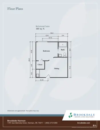 Floorplan of Brookdale Norman, Assisted Living, Norman, OK 2