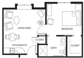 Floorplan of Chrisoma West, Assisted Living, Holdrege, NE 1