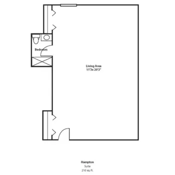 Floorplan of Commonwealth Senior Living at Hampton, Assisted Living, Hampton, VA 2