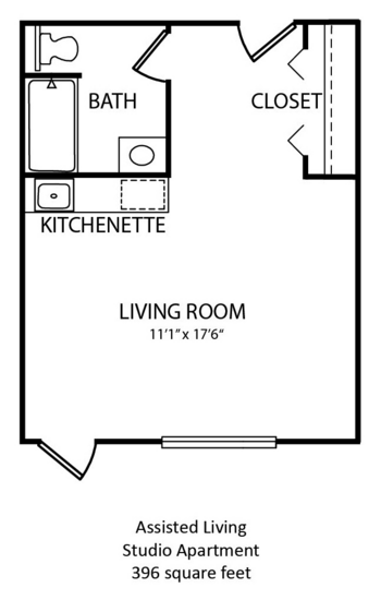 Floorplan of Country Charm, Assisted Living, Greenwood, IN 3