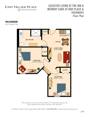Floorplan of East Village Place, Assisted Living, East Longmeadow, MA 3