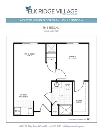 Floorplan of Elk Ridge Village, Assisted Living, Memory Care, Elkhorn, NE 2