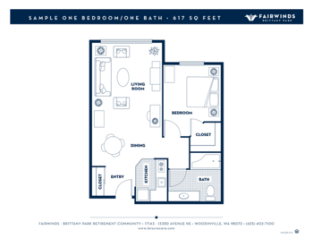 Floorplan of Fairwinds - Brittany Park, Assisted Living, Woodinville, WA 1
